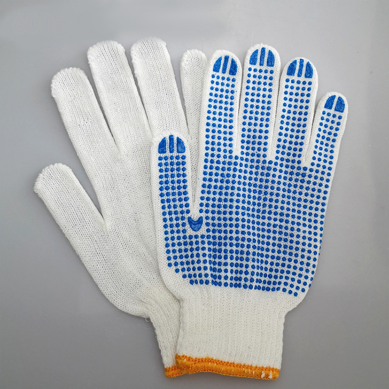 Cotton Gloves Vinyl PVC dot safety gloves  sorting gloves