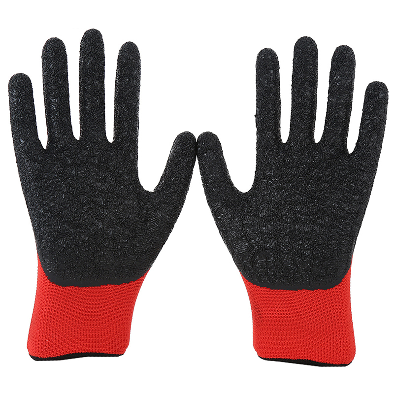 Customized industrial safety structure Anti Slip Grip heavy cotton blended rubber latex gardening hand protection