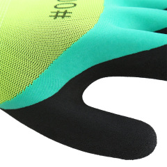 A large number of hand protective articles for workers in stock wholesale double latex wrinkled coated cotton