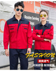 Spring and autumn models of multi-color wear-resistant and breathable men's and women's safety suits