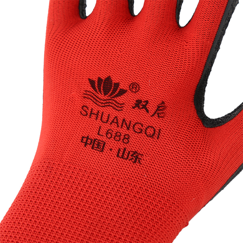 Customized industrial safety structure Anti Slip Grip heavy cotton blended rubber latex gardening hand protection