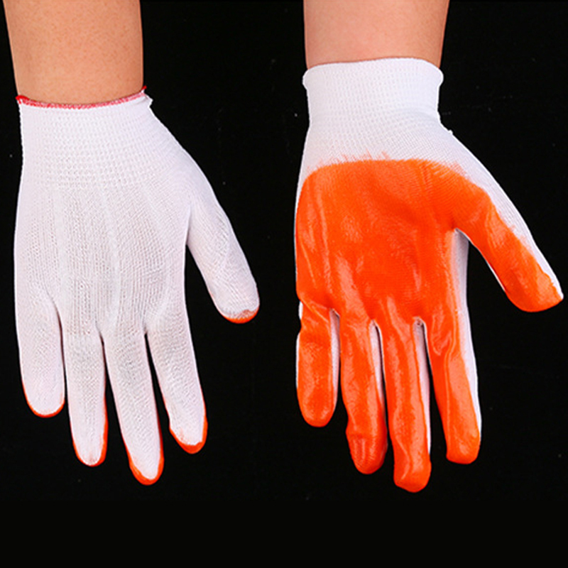 China Manufacturer Breathable Rubber Coated Garden Gloves, Outdoor Protective Work Gloves