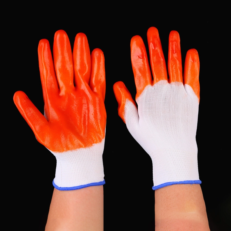 Industrial heavy-duty anti-skid anti-static acid and alkali resistant protective safety gloves