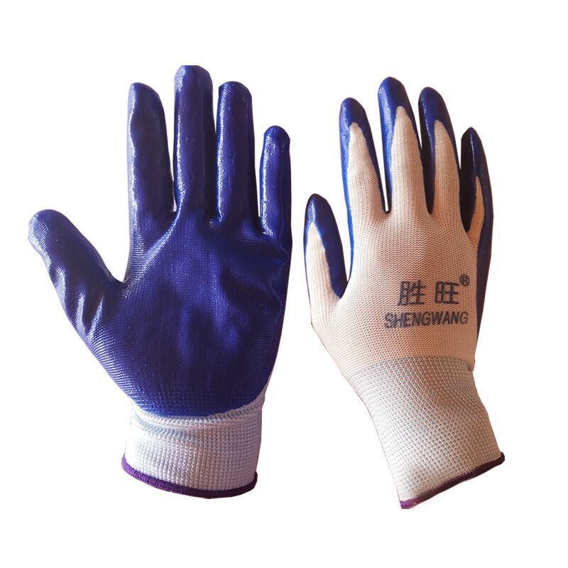 High quality imported natural latex wear and acid and alkali resistant safety gloves