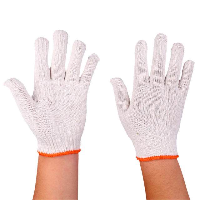 custom Industrial safety construction anti slip grip heavy duty Cotton Blend Blue Rubber latex coated gardening working gloves
