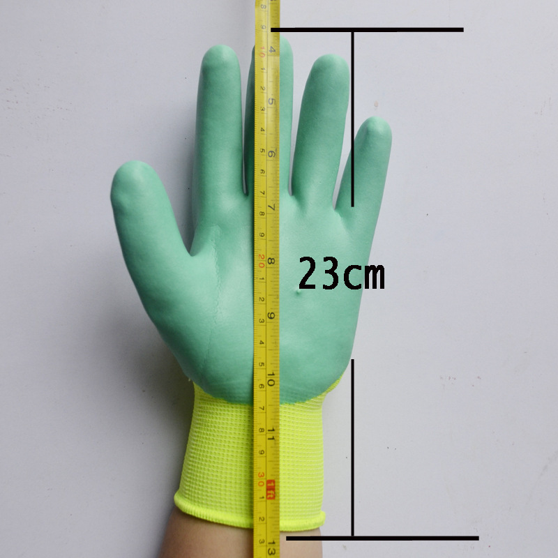 Fashion splicing anti slip wear resistant protective gloves breathable comfortable safety gloves