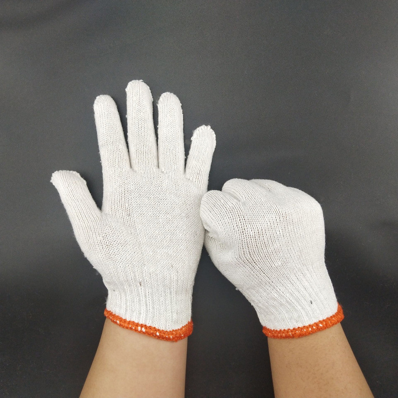 custom Industrial safety construction anti slip grip heavy duty Cotton Blend Blue Rubber latex coated gardening working gloves