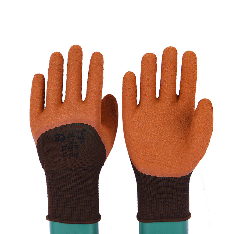 Fashion splicing anti slip wear resistant protective gloves breathable comfortable safety gloves