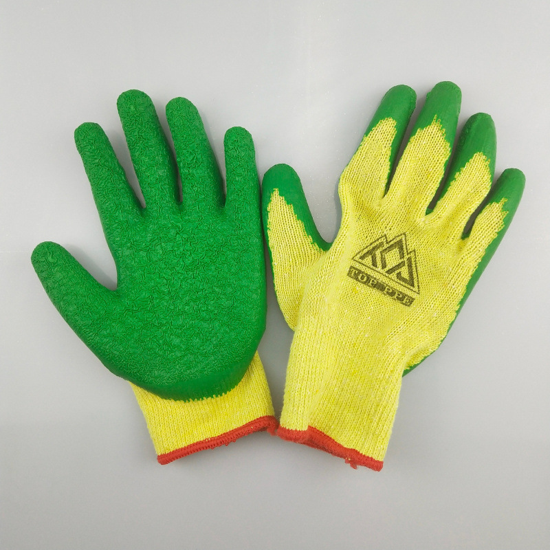 High quality imported natural latex wear and acid and alkali resistant safety gloves