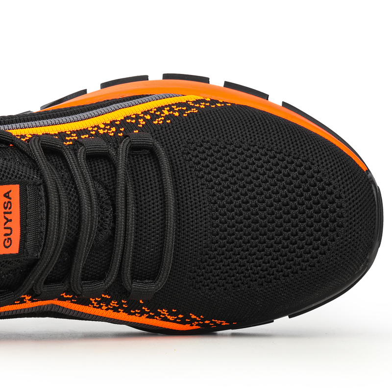 Guyisa top selling Chinese high quality steel toe safety shoes wear resistant and elastic working shoes