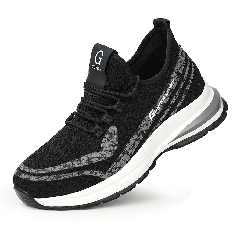 GUYISA work safety shoes light steel toed hard work safety boots for