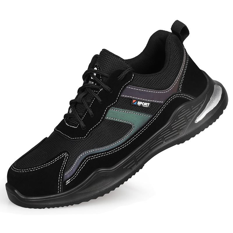 steel toe cap safety shoes anti-smashing PU sole work shoes