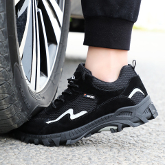 GUYISA 1036 Soft suede smash and stab resistant steel toe work safety shoes