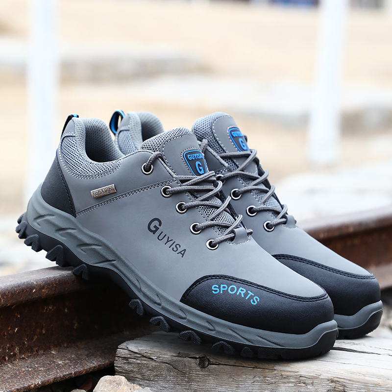 steel bottom safety shoes anti-smash and anti-stab work shoes
