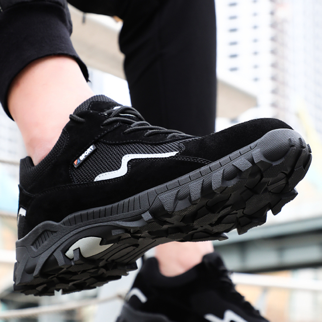 GUYISA 1036 Soft suede smash and stab resistant steel toe work safety shoes