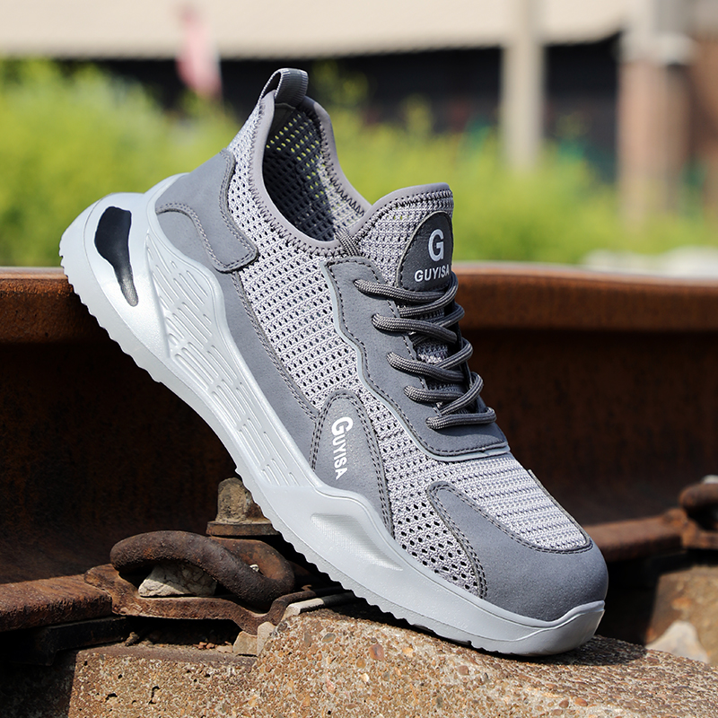 summer steel toe cap safety shoes anti-smash and anti-stab work shoes