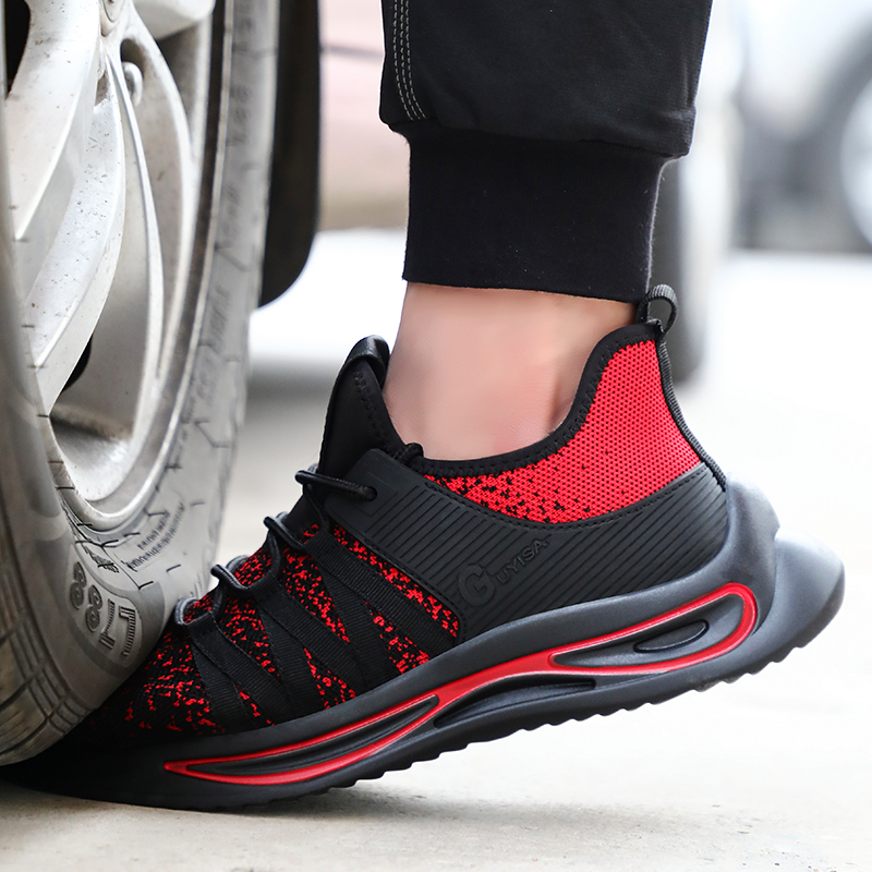 GUYISA anti-smash and anti-stab steel toe cap work shoes safety shoes