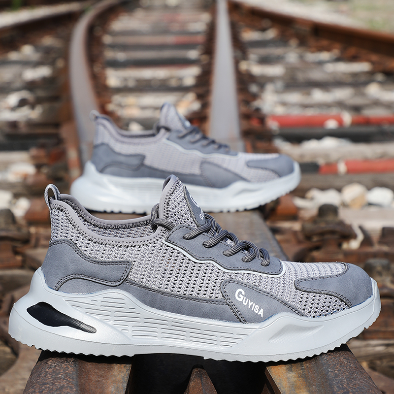 summer steel toe cap safety shoes anti-smash and anti-stab work shoes