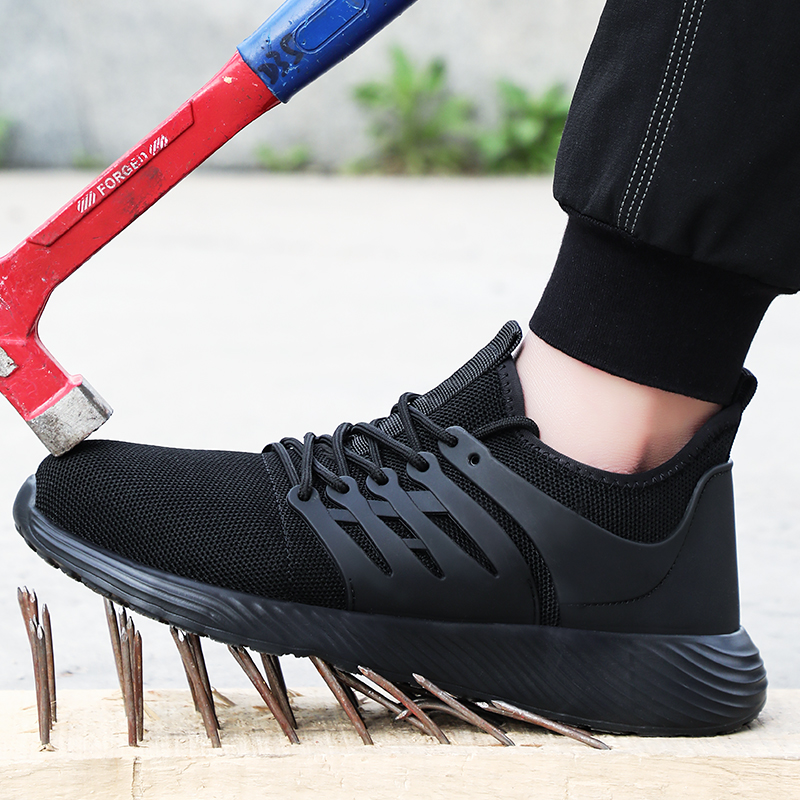 new safety shoes PU sole anti-smash and anti-stab work shoes