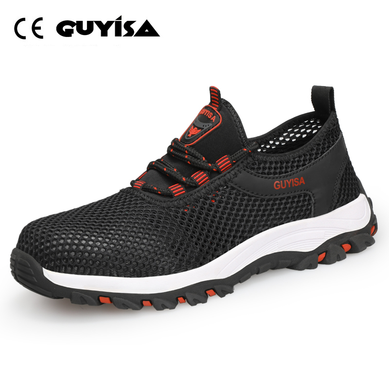 GUYSIA rubber-soled safety shoes anti-smash and anti-stab work shoes