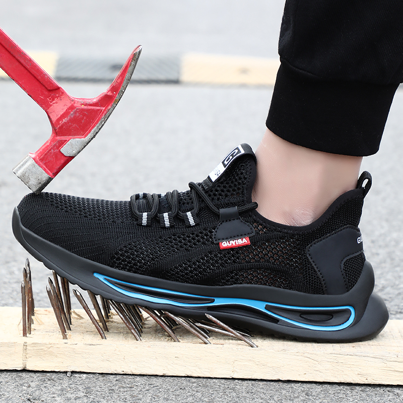 summer breathable safety shoes anti-smash and anti-stab work shoes