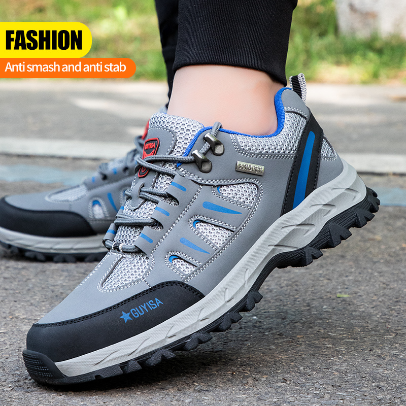 GUYSIA steel toe cap safety shoes anti-smash and anti-stab work shoes