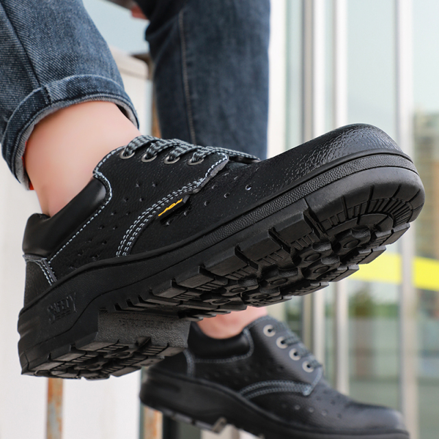 GUYSIA summer steel-toed safety boots anti-smashing work shoes