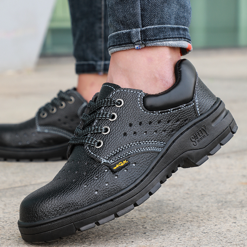 GUYSIA summer steel-toed safety boots anti-smashing work shoes