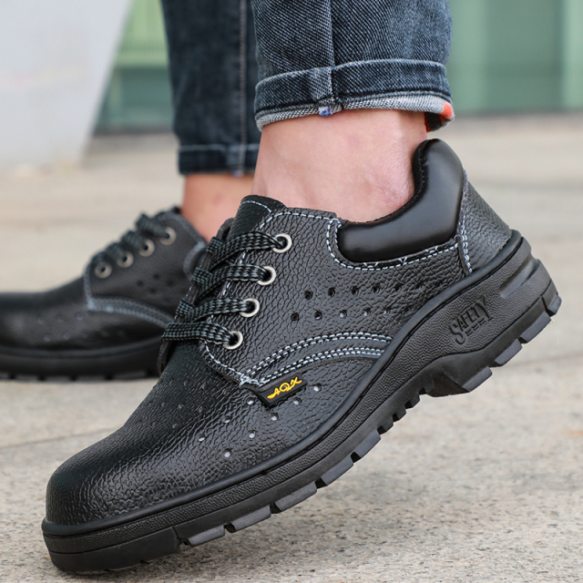 GUYSIA summer steel-toed safety boots anti-smashing work shoes