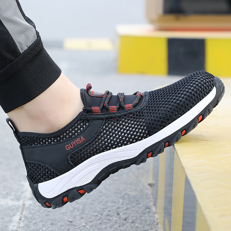 GUYSIA rubber-soled safety shoes anti-smash and anti-stab work shoes