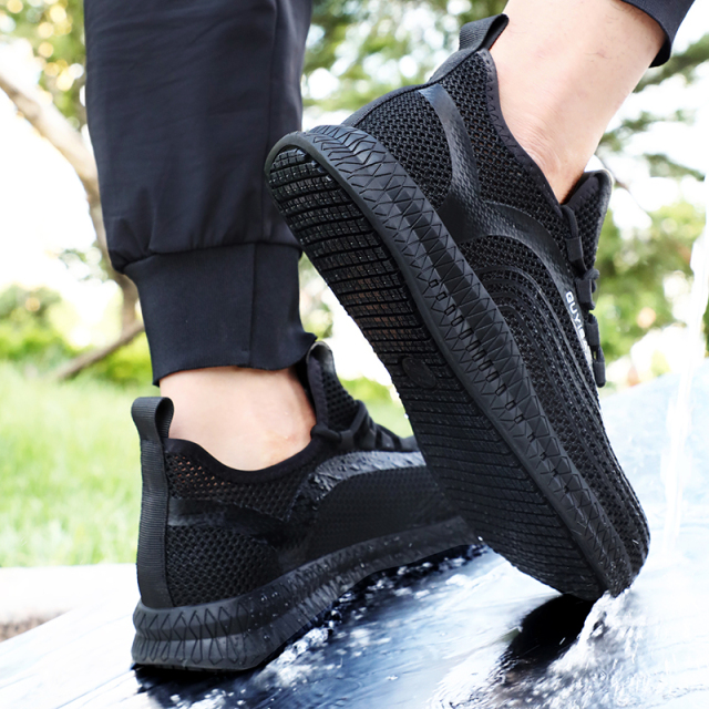 GUYSIA 1093 black breathable summer work shoes