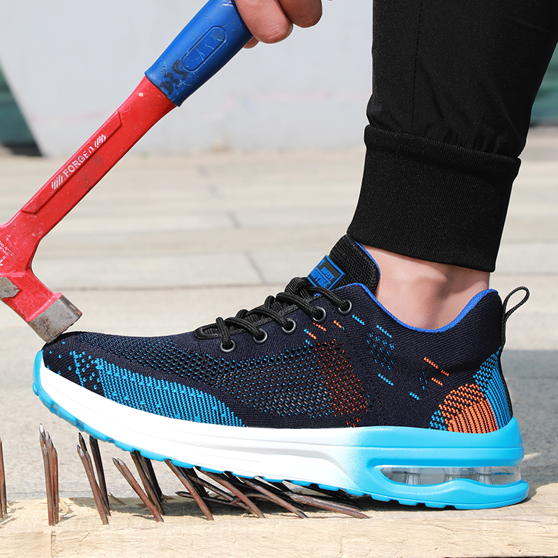 summer PU-soled safety boots anti-smashing best work shoes