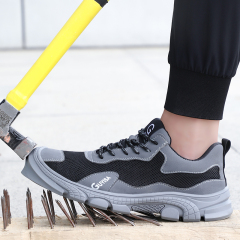 GUYSIA summer safety shoes anti-smash and anti-stab steel toe cap work shoes