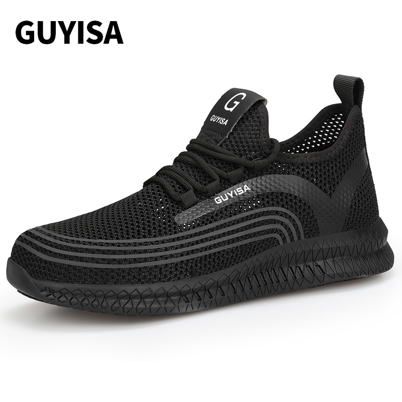 GUYSIA 1093 black breathable summer work shoes