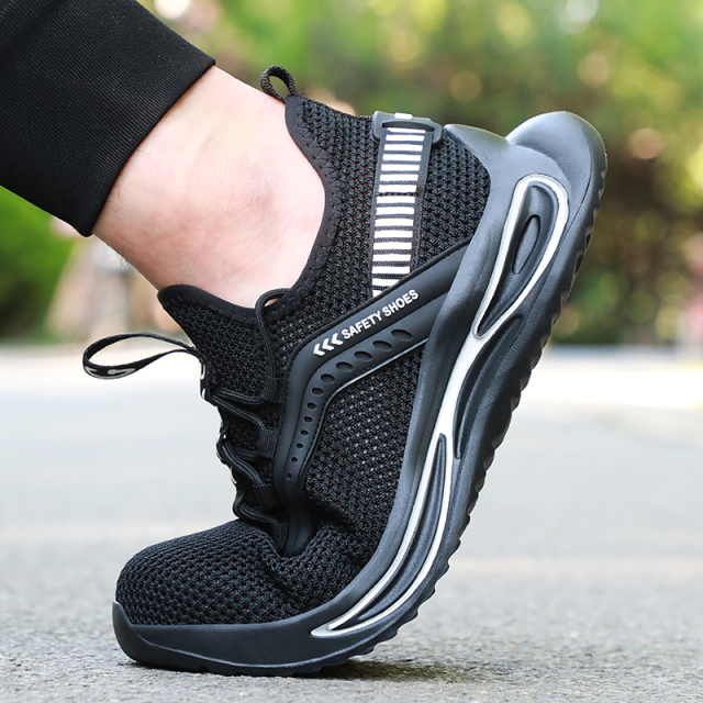 GUYSIA summer rubber-soled safety boots steel toe cap work shoes