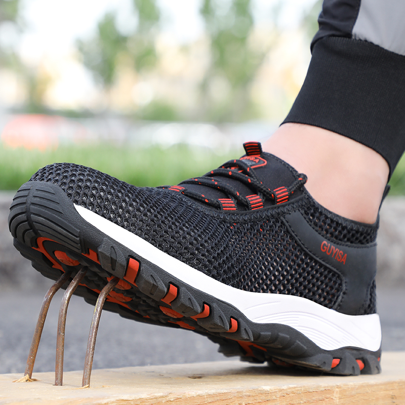 GUYSIA rubber-soled safety shoes anti-smash and anti-stab work shoes