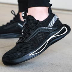 GUYSIA summer rubber-soled safety boots steel toe cap work shoes