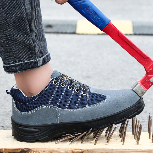 GUYISA new rubbersoled work shoes antismashing and antistab safety shoes