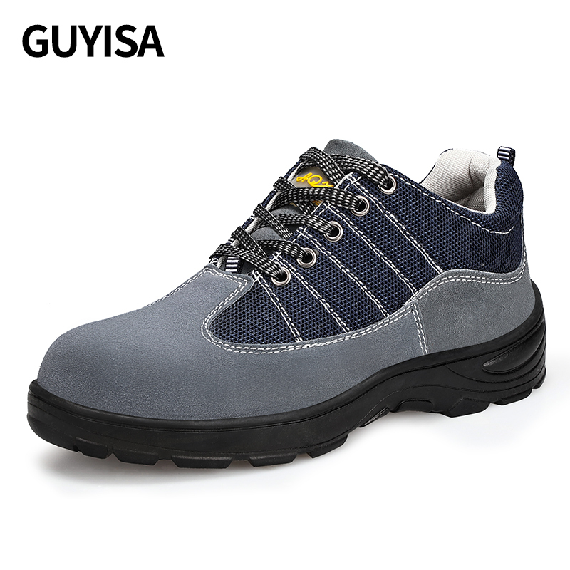 GUYISA new rubber-soled work shoes anti-smashing and anti-stab safety shoes
