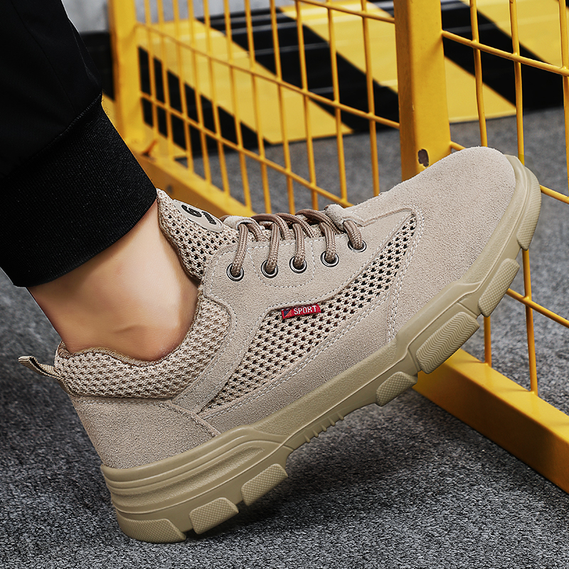 Summer Breathable Mesh Upper Industrial Work Safety Shoes