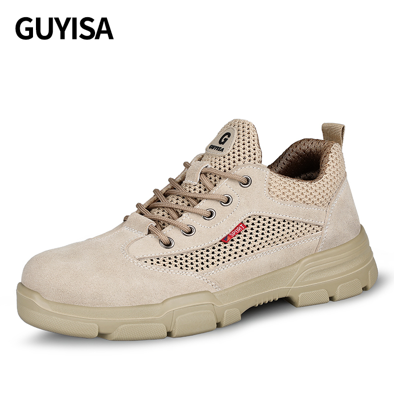 GUYISA1076 Summer Breathable Mesh Upper Industrial Work Safety Shoes