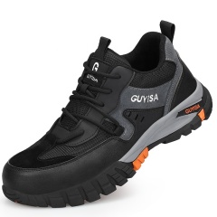 GUYSIA brand 1091 fashion microfiber leather work shoes anti-smashing anti-stab safety shoes