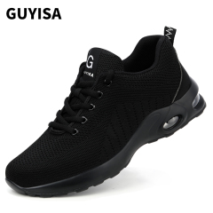 GUYISA 9192 Fly Woven Lightweight Breathable Fashion Steel Toe Shoes