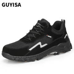 GUYISA 1036  safety shoes with steel toe soft bottom  for construction site