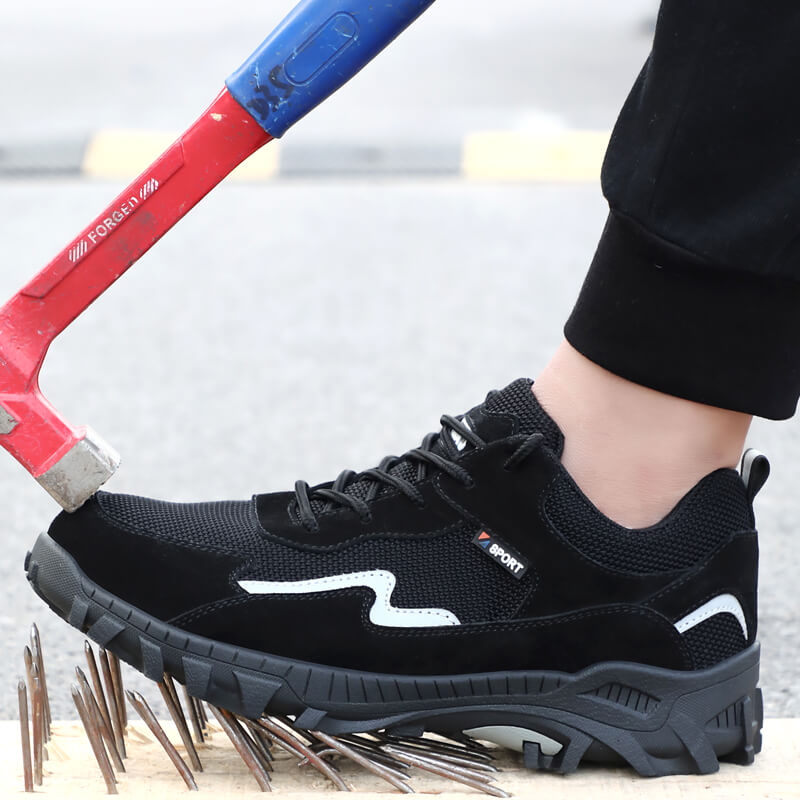 safety shoes with steel toe soft bottom  for construction site