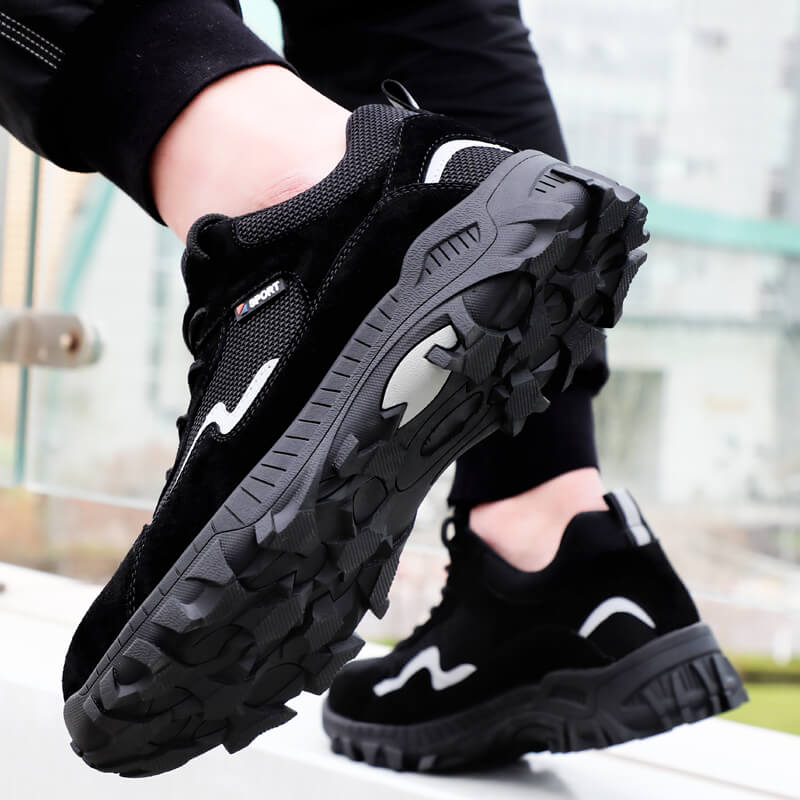 safety shoes with steel toe soft bottom  for construction site