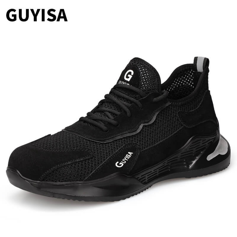 GUYISA  safety shoes breathable with anti-smashing steel toe for summer