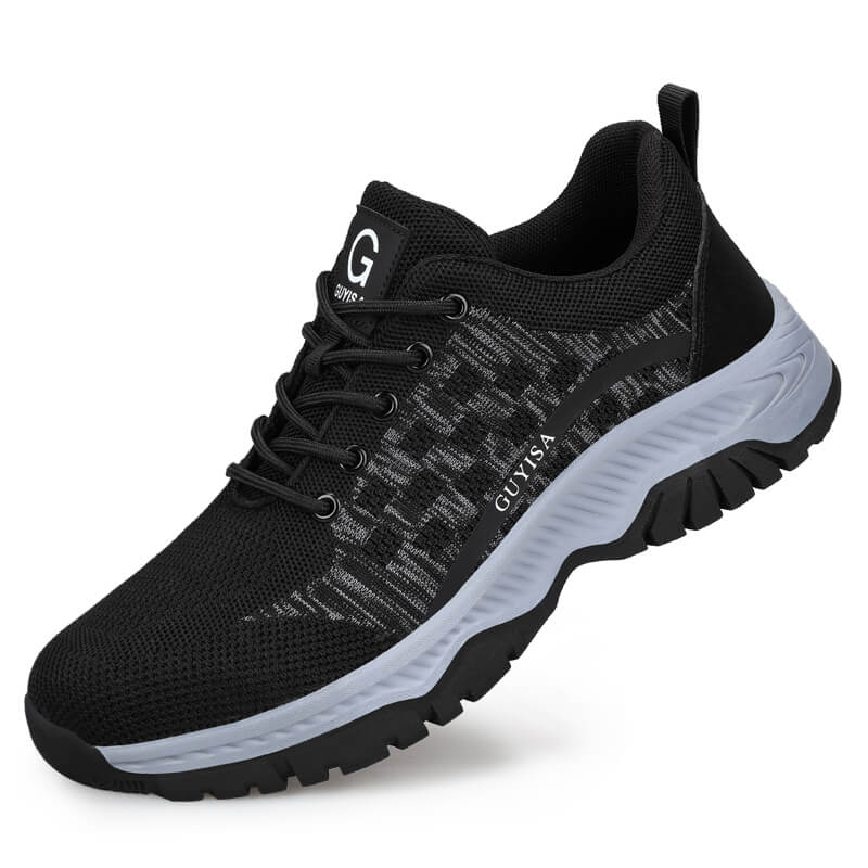 Indestructible steel toe work boots on construction sites