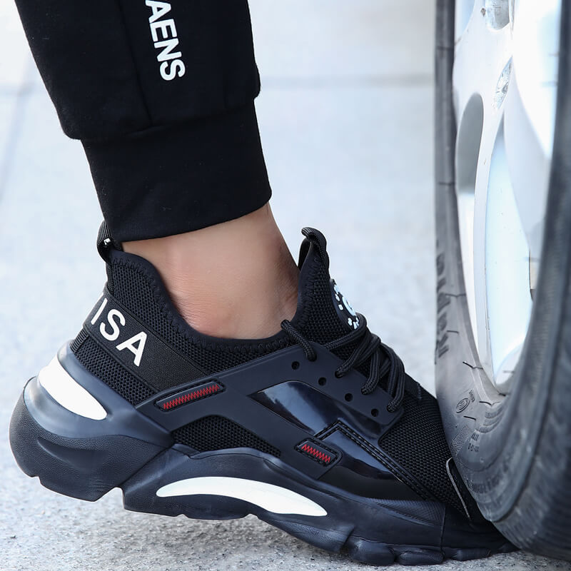 Safety shoes  industrial breathable lightweight with steel toe work boots
