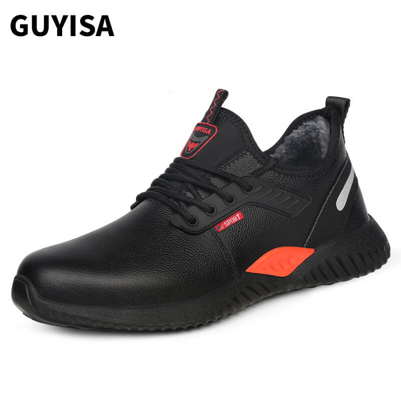 GUYISA safety shoes winter warm with steel toe for construction site
